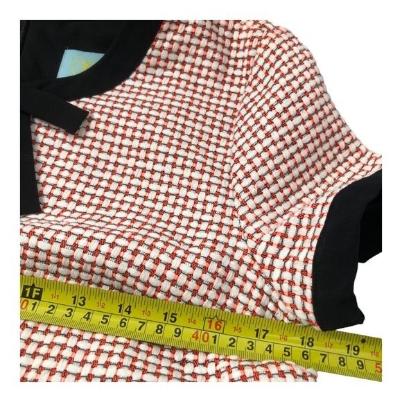 CeCe Women's Woven Short Sleeve‎ Retro Knee Length Preppy Shift Dress Size 6 - Picture 9 of 14